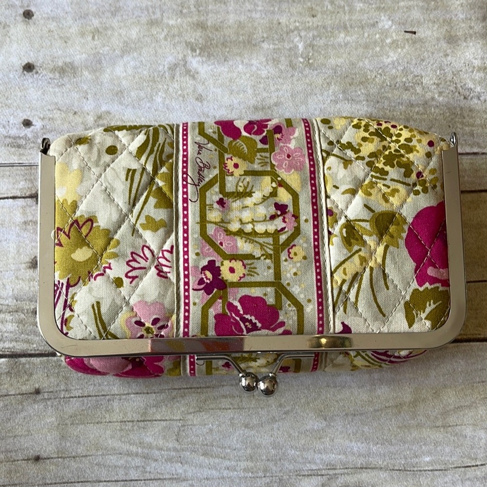 Vera Bradley Make Me Blush Kiss lock Cosmetic Case